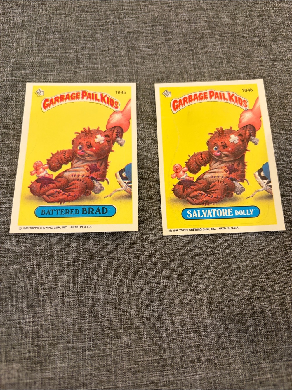 1986 GPK series 4 #164b name variations pair